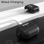 Sounce-Compatible-with-AirPods-Case-Clear-Shockproof-AirPods-TPU-Protective-Cover-with-Keychain-Front-LED-Visible-Supports-Wireless-Charging