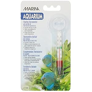 Marina Aquarium Floating Glass Thermometer with Sucker