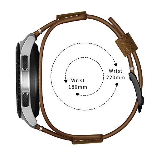 Image of Balerion 22mm Cuff Leather Watch band,Compatible with Samsung Galaxy Watch ultra /watch 3 45mm /Watch 46mm /S3,Fossil Q Explorist,Garmin Forerunner 255 other 22mm Lug Width Watch