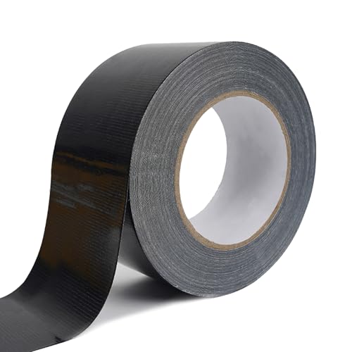 Ruban Ruban Adhésif Toile Extra Fort, 20 m X 50 mm Gaffer Noir Facile à déchirer, Ruban De Réparation Imperméable pour les Travaux de Réparation, Fixation, de Scellage