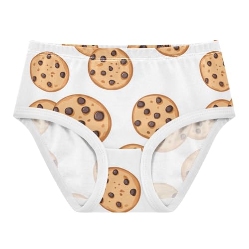 Wusikd Chocolate Chip Girls' Underwear Cotton Cookie Girls Briefs Soft Toddler Underwear 2T