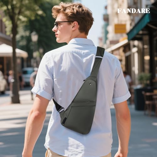 Lightweight Sling Bag Men Chest Pack with Reflective Strips Women Versatile Motorcycle Crossbody Bags Cover Shoulder Carry Body Wallet for Hiking Running Outdoor Travel Daypacks Green2