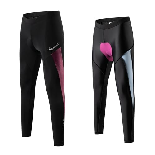 Pantalon cycliste femme 7/8 Santic Gina rembourré pour le vélo VTT
