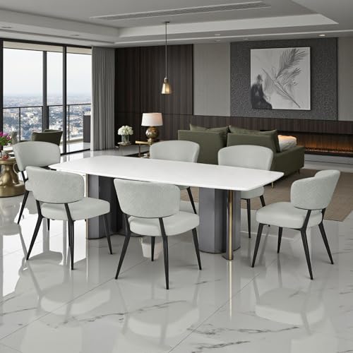Image of The Attic Urban Pulse 6 Seater Dining Set,Cream,Titanium & Cream,180Cms