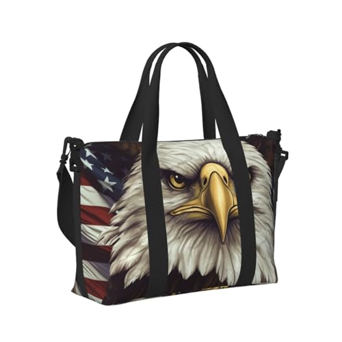 Travel Duffel Bag for Men Gym Bag, Bald Eagle Luggage Bag with Shoulder Strap, Large Gym Tote Bag for Women, Weekender Overnight Bag, Foldable Carry on Bag for Airplane2
