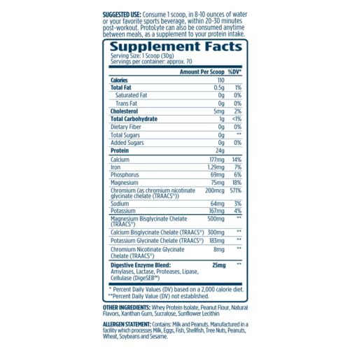 Image of VMI Sports | ProtoLyte Whey Isolate Protein Powder | Low Calorie Whey for Weight Loss and Muscle Gain | Digestive Enzymes | Non-GMO (4.6 lb, Vanilla Peanut Butter)