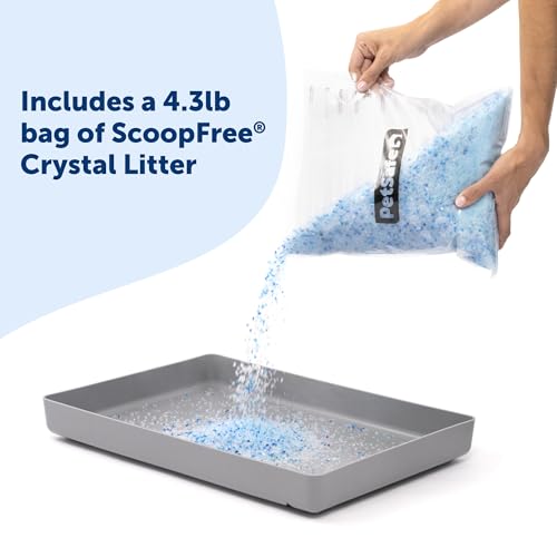 PetSafe ScoopFree Reusable Cat Litter Tray with Premium Blue Non Clumping Crystal Cat Litter