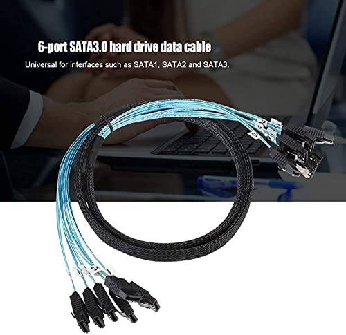 NAERSI® SATA3.0 High Speed 6Gbps Sata 6 SATA Cable SAS Cable for 6 Pieces 3 Ⅲ Sas Cable for Server HDD SDD Computer CD DVD Drivers (0.5 M) - Image 2