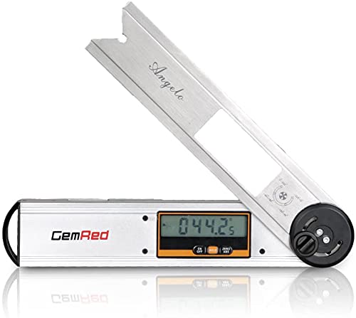 GemRed Digitale Wasserwaage und Winkelmesser, 2-in-1 digitaler Winkelmesser mit LCD-Display, 270 mm/360°-Winkelmesswerkzeug für Holzbearbeitung/Tischler/Bau/Heimwerker-Werkzeuge Cover