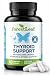 Thyroid Support Supplement with Iodine - All Natural Mineral and Vitamin Complex with B12, Zinc, Selenium, and More - 60 Caps (30 Day Supply) - by Forestleaf