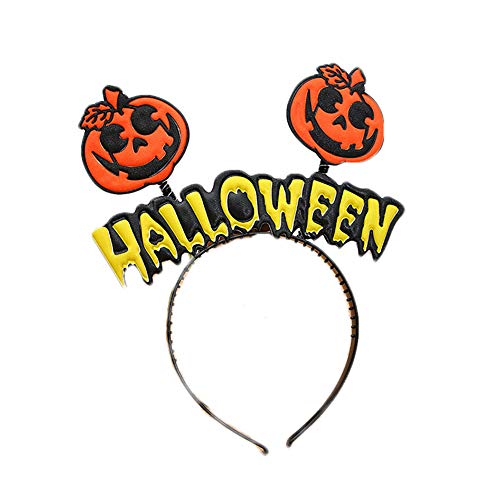 CDKJ Diadema de Calabaza Bruja Diadema de Mascarada Tocado de Halloween Accesorios de Decoración de Halloween