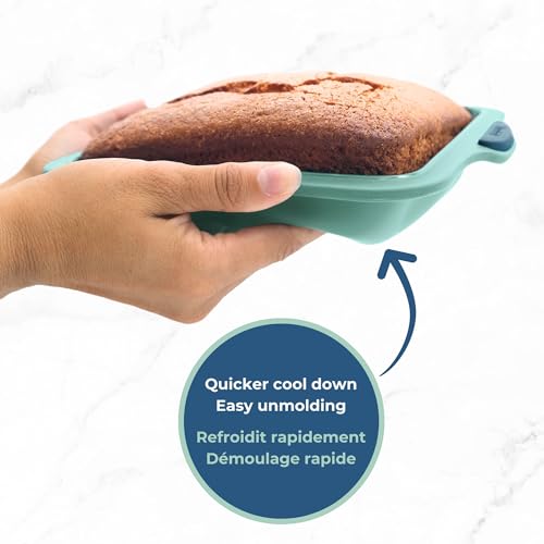 Starfrit Silicone Bakeware 8" (20cm) Square Cake Pan with Integrated Metal Frame - BPA-Free Premium Silicone - Heat Resistant - Ergonomic Handles - Easy Release - Oven & Dishwasher Safe - Green by Starfrit - Image 6