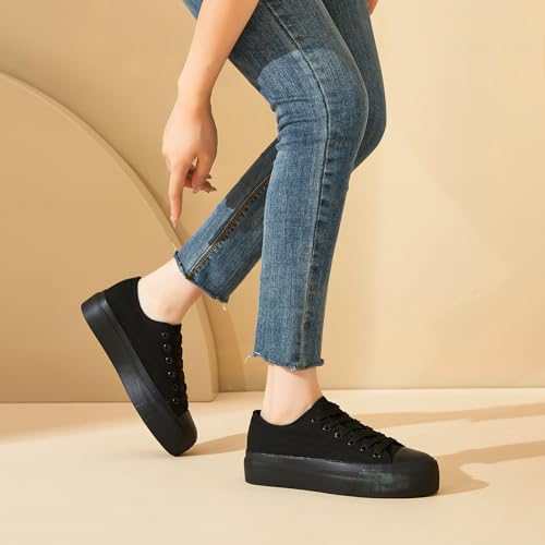 Image of hash bubbie Womens Platform Canvas Sneakers Tennis Shoes
