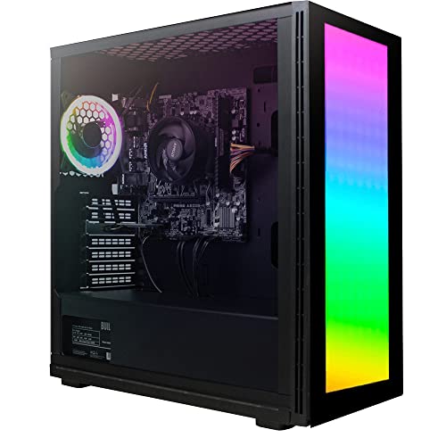 GameMax Lumina Lightboard ARGB - Funda para Juegos de PC, ATX Completo, 1 Ventilador ARGB de 120 mm Incluido, 2 Tiras LED ARGB Incluidas, Panel Lateral de Vidrio Templado, SPCC de 0,9 mm, Color Negro