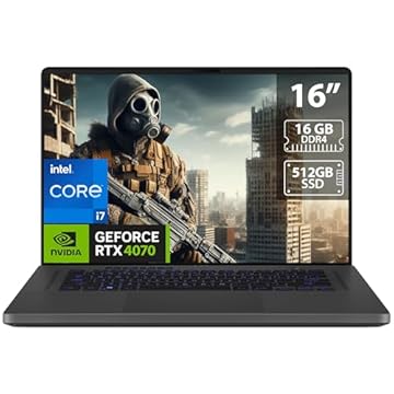 ASUS Laptop para jogos ROG Zephyrus G16: Intel Core i7 13620H, RAM 16 GB DDR4, SSD de 512 GB, tela LED de 16 polegadas, vídeo NVIDIA GeForce RTX 4070, Windows 11 Home, teclado versão em inglês.