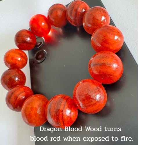 Red Sandalwood Mala Prayer Bracelet, Handmade Natural wood for gifts, Rare wood for gifts, Handmade Dragon Bloodwood Rosary Bracelet2