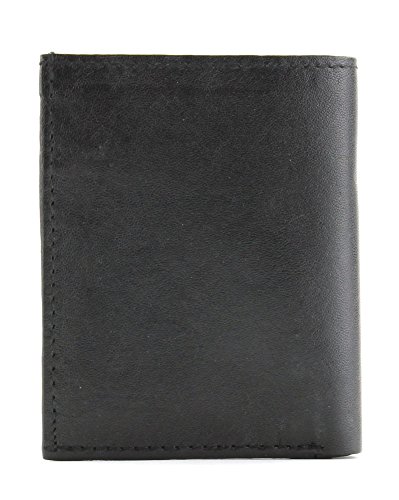 Li Bifold Wallet for Men - Clean stitched genuine Leather Wallet with center flap card pocket, 9 cards, 2 inner slots, and 2 cash compartments - Timeless Design Men's Wallet (Black)4