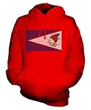 candymix samoa americane bandiera scarabocchio unisex uomo donna felpa con cappuccio, taglia medium, colore rosso