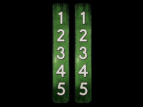 Curb N Sign Mailbox Numbers Plaques - Made Of Premium Reflective Silk-Screened Aluminum - Super Reflective Mailbox Numbers For Outside – Pack Of 2 Customized Mailbox Number Plaque - Pre-Drilled (Green) #TOP1