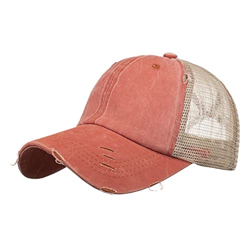 Gorra de béisbol vintage ajustable de color sólido transpirable unisex para hombre y mujer
