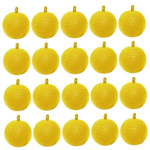 20pcs Piège à mouches fruitiers collante, 3 pouces Piège à mouche de fruits collants, capteur d'insectes extérieur pour pots fleurs, balcons, chantiers, vergers, pièges jaunes pour moucherons de pl