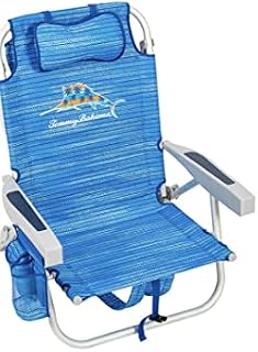 TECNOVOZ Tommy Bahamas 2000998 Folding Beach Chair with Handles, Blue Mosaic