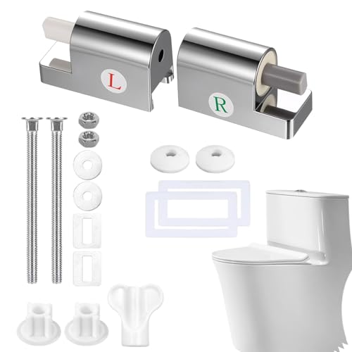 2 Stück Wc Sitz Befestigung, Universal Wc Sitz Halterung,Wc Scharniere Absenkautomatik,Wc Sitz...