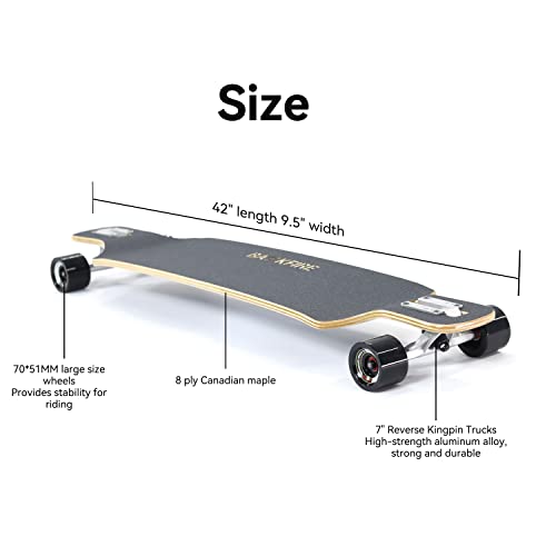 Backfire Premium Beginner Longboard Skateboard Cruiser With Premium Maple & Bamboo Deck #TOP3