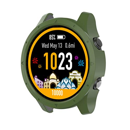 Comtax Compatible with Garmin Forerunner 935 945 腕時計 保護 ケース 耐衝撃 軽量 小型 スポーツ 時計 PC カバー 取付簡単 ソフト 手触りいい (グリーン)