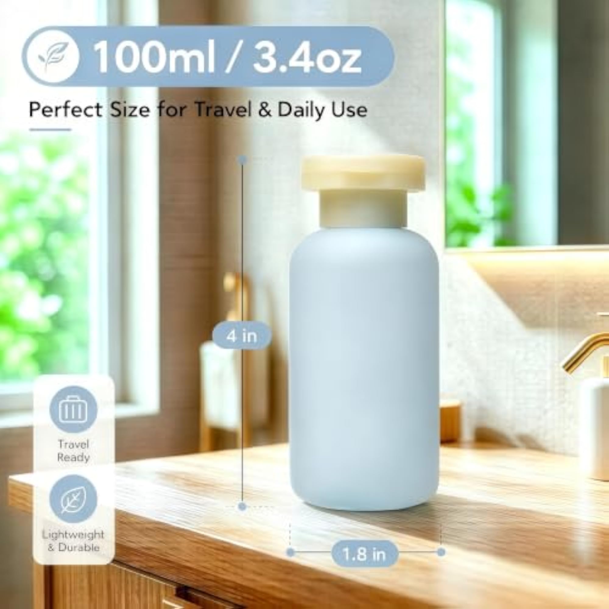 3.4oz Travel Shampoo Bottle with Flip Cap