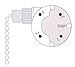 CeilingFanSwitch Zing Ear ZE-268S6 ZE-208S6 Switch 3 Speed Pull Chain Control Ceiling Fan Replacement Speed Control Switch (Nickel)