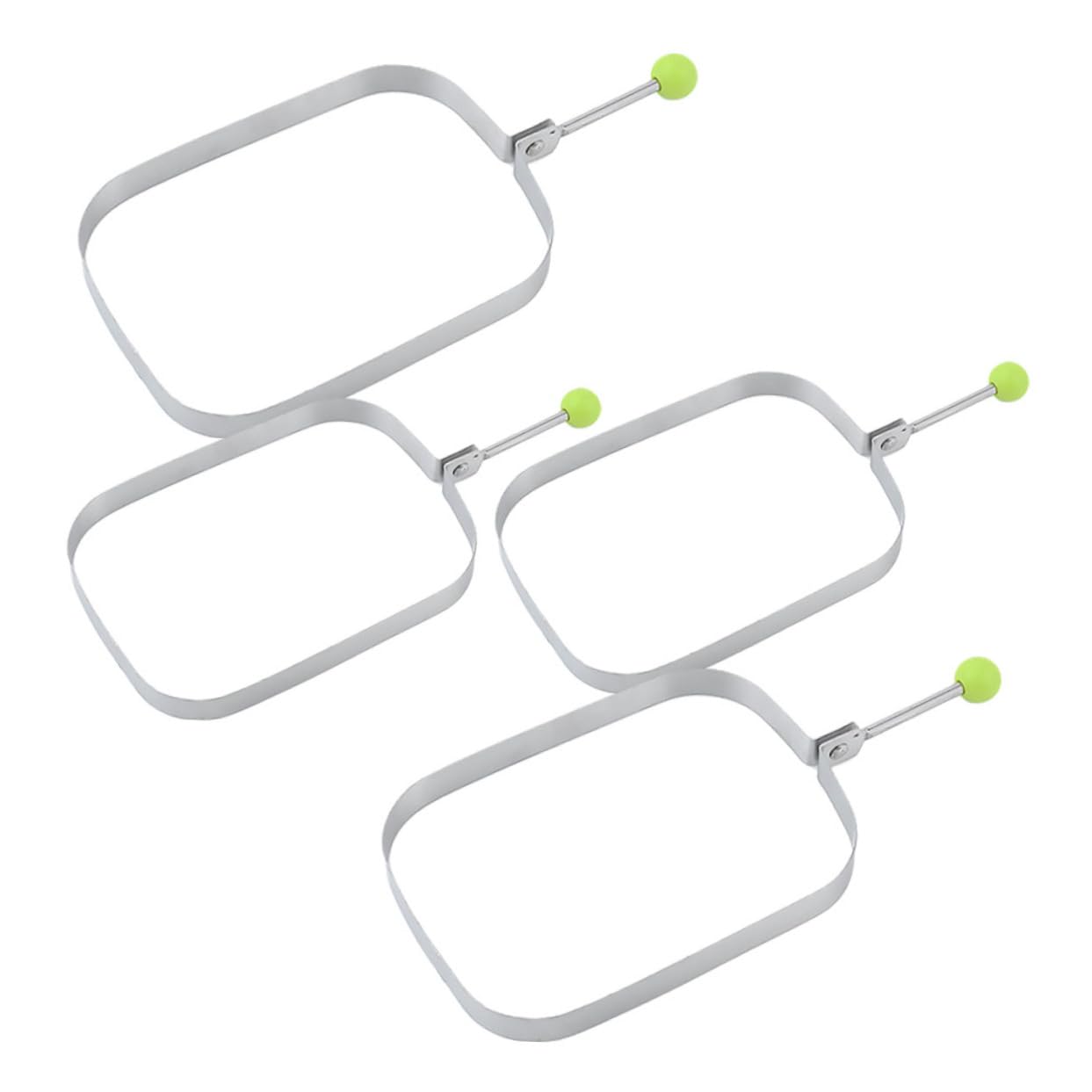 Cabilock 4pcs Stainless Steel and Pancake Mold Baking for Shaped and Pancakes for Breakfast Cooking Includes