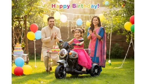 Image of Wishmaster Ride Xtreme 6V Electric Bike for Kids (Grey) | Battery Operated Ride-On with Bluetooth, MP3 Music, Foot Accelerator | Safe, Durable & Realistic Toy Bike for Boys & Girls (1-5 Years)