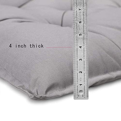 Swing Replacement Cushions Waterproof Bench Cushion For Outdoor Furniture Porch Soft Swing Cushions With Ties, Comfy Patio Chair Cushion Garden Decoration Lawn Chair Pads ( Lake Blue 60*40In/150*100Cm #TOP5