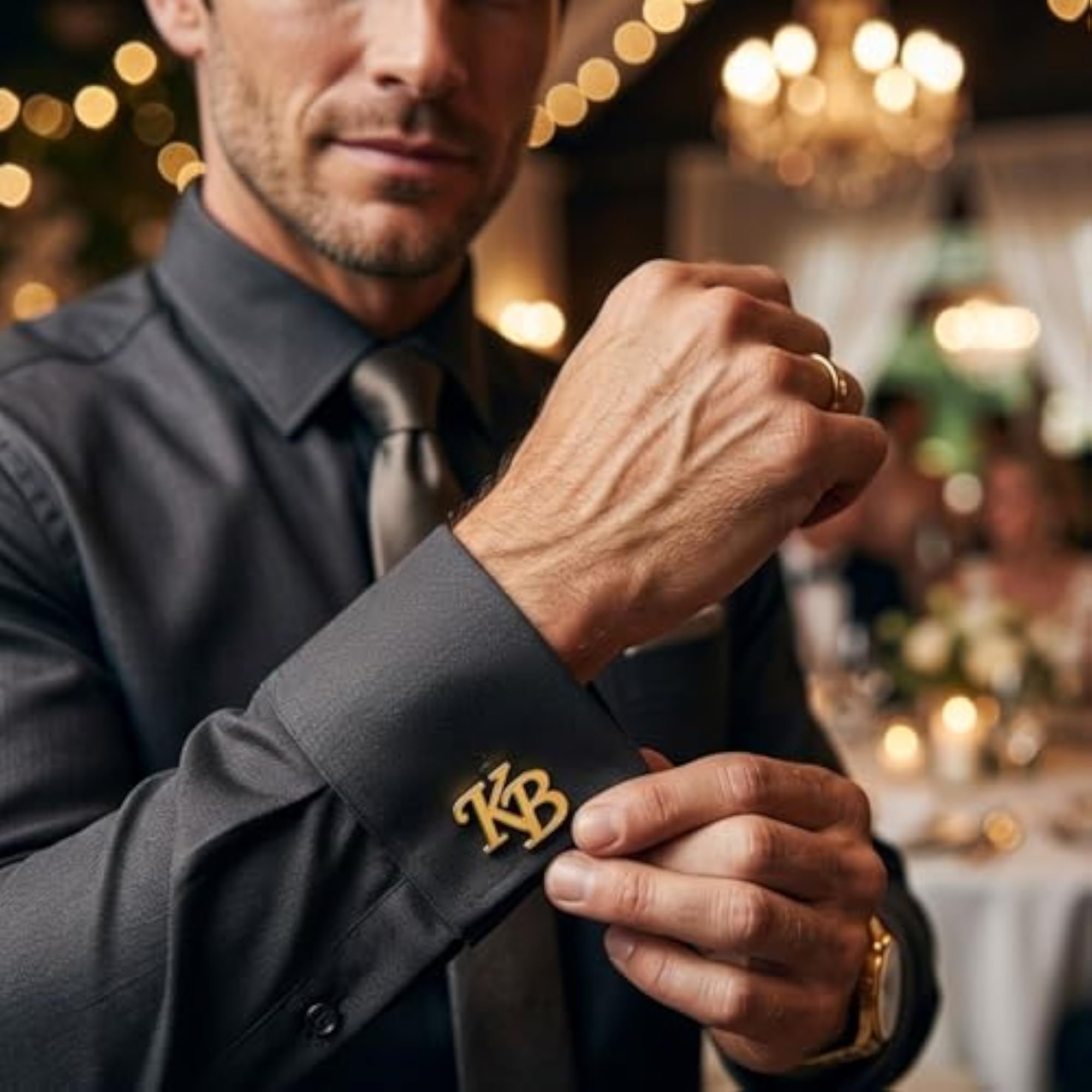 Personalized Silver Initial Cufflinks for Monogram Jewelry