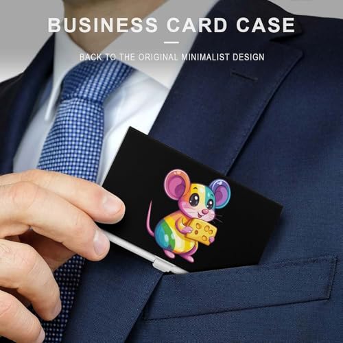 Hand Cheese Pet Colorful Rats Business Card Case Pocket Card Holder Slim Card Wallet for Men Women3