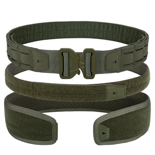 Image of YAKEDA Tactical Battle Belt-Quick-Release Rigger Men's Belts Airsoft Nylon Inner & Outer Anti-slip Belt