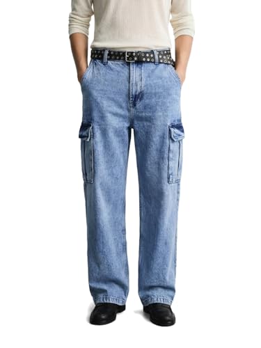 Jean pour homme coupe décontractée et taille moyenne style casual moderne