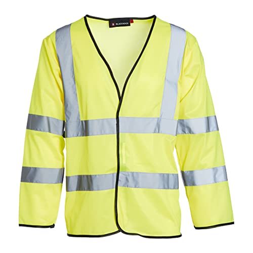 Blackrock Hi Vis Langarmwesten Gelb, Reflektierende High Vis Jacken, Hi Viz, Arbeits- & Sicherheitsbekleidung, Neon-Kleidung, Laufen, Jacke, Unsichtbar, Sicherheit, PPE, Fluoreszierend