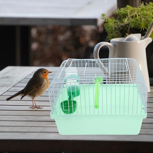 Image of BESPORTBLE Portable Bird Cage Bird Travel Carrier with Perch Food Box and Waterer Spacious Carrier for Parrot Budgie Small Travel and Outdoor Use 9.25 X 6.69 X 6.69 in