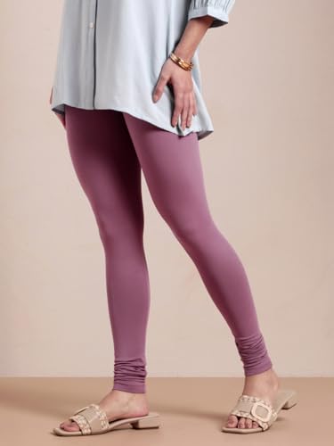Image of TWIN BIRDS Tailored Cut and Classic Fit Super Stretchable Elastane Fabric Churidar Leggings for Women