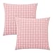 Amazon Brand - Umi Fundas de Cojin para Sofa Modernos Cubierta Color Liso 2 Piezas 45x45cm Rosa