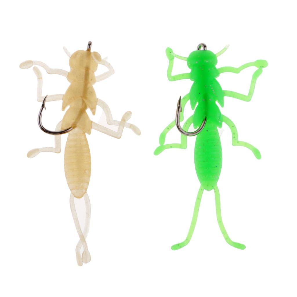 10 Couleurs Leurres Pêche Caoutchouc 3,5Cm