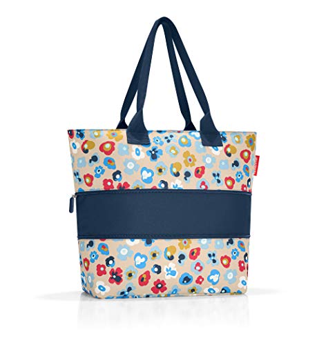 reisenthel Shopper E1, Expandable 2-in-1 Tote, Converts from Handbag to Oversized Carryall, Millefleurs