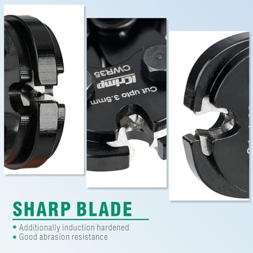 Image of iCrimp Wire Rope Cutter for Max 3.5mm Stainless Steel Cable | CWR35 cutter, 61HRC hard cutting blade, labor saving ratchet, for copper piano bike marine fence aircraft cables