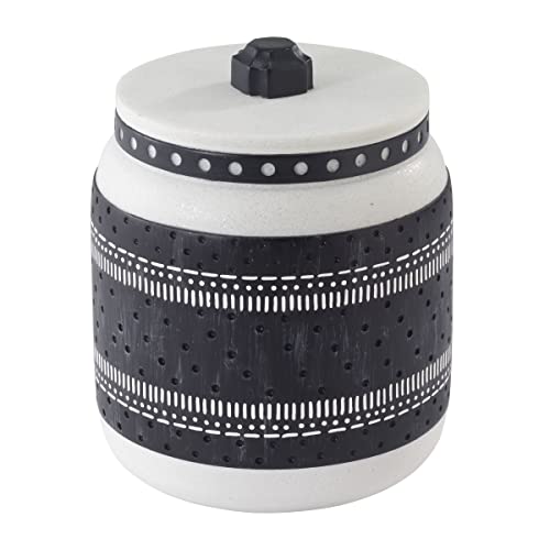 Image of Avanti Linens - Covered Jar, Guest Bathroom Essentials, Modern Bathroom Decpr (Bath Icons Collection)