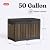 Keter Signature Everwood 50 Gallon Resin Deck Box-Organization and Storage for Patio Cushions, Throw Pillows and Garden Tools, Walnut