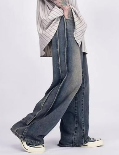 Y2K Hip Hop Street Jeans Gothic Baggy Jeans Vintage High Waist Denim Jeans Wide Leg Skater Pants3