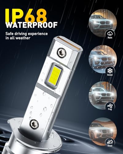 Image of AUXITO H1 Bulbs, 900% Brighter Ultra-Bright, Plug N Play, Long Lifespan, No Flicker, 99% Compatibility, 2PCS