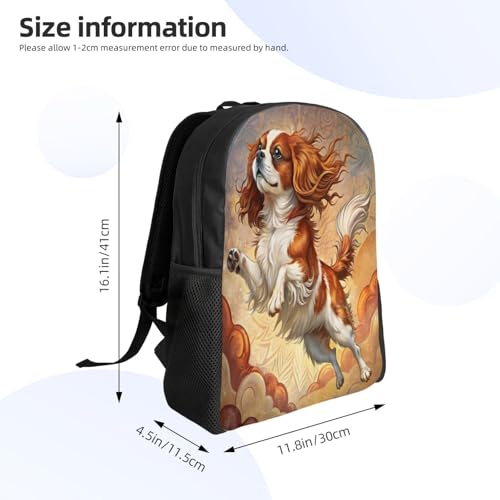 Comfort Fit Unisex Spaniel Flying Stars Backpack Durable for Daily Commute & Travel Adventures 16 Inch4